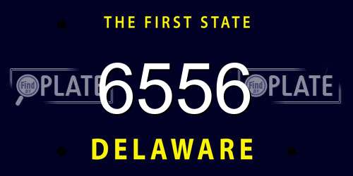 6556 Delaware License Plate