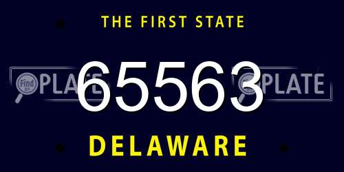 65563 Delaware License Plate
