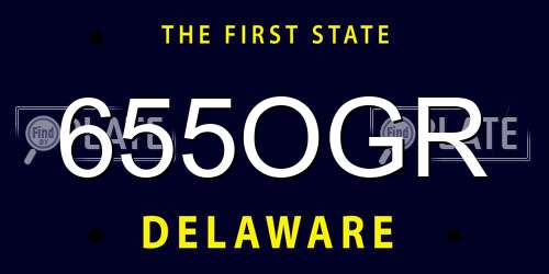 655OGR Delaware License Plate