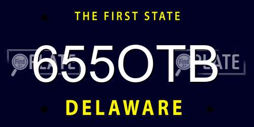 655OTB Delaware License Plate