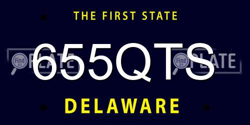 655QTS Delaware License Plate