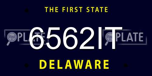 6562IT Delaware License Plate