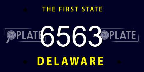 6563 Delaware License Plate