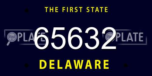 65632 Delaware License Plate