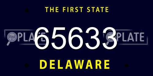 65633 Delaware License Plate
