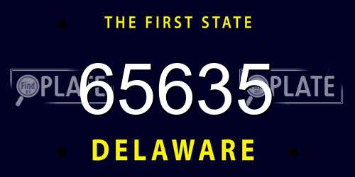 65635 Delaware License Plate