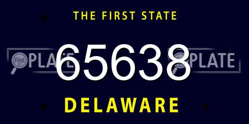 65638 Delaware License Plate