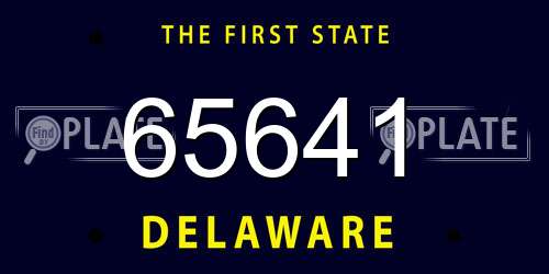 65641 Delaware License Plate