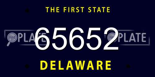 65652 Delaware License Plate