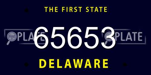 65653 Delaware License Plate