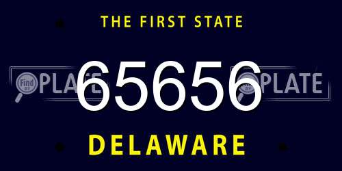 65656 Delaware License Plate