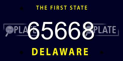65668 Delaware License Plate
