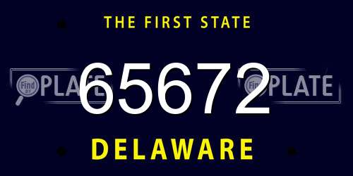 65672 Delaware License Plate