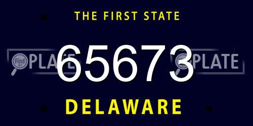 65673 Delaware License Plate
