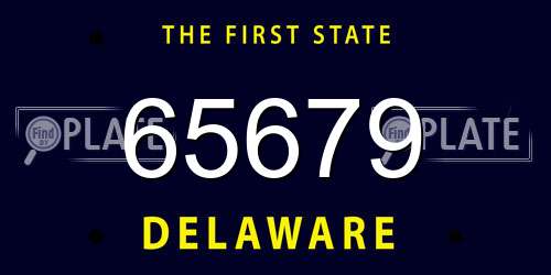 65679 Delaware License Plate