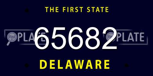 65682 Delaware License Plate