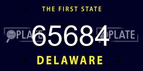 65684 Delaware License Plate