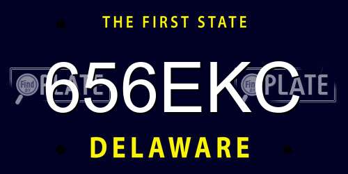 656EKC Delaware License Plate