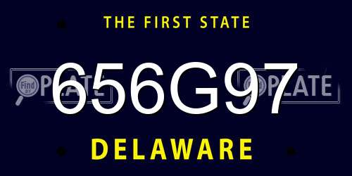 656G97 Delaware License Plate