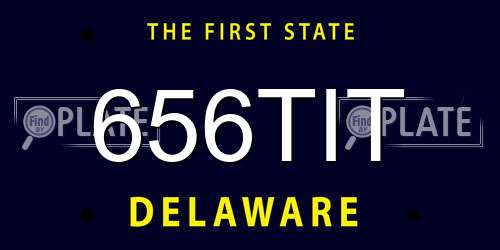 656TIT Delaware License Plate
