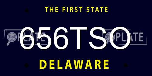 656TSO Delaware License Plate