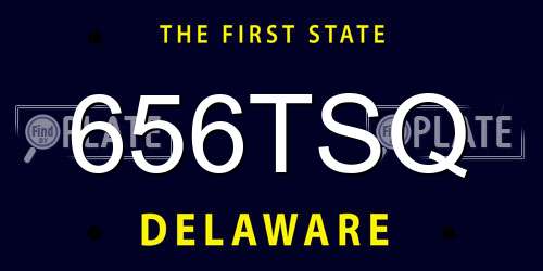 656TSQ Delaware License Plate