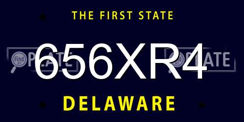 656XR4 Delaware License Plate