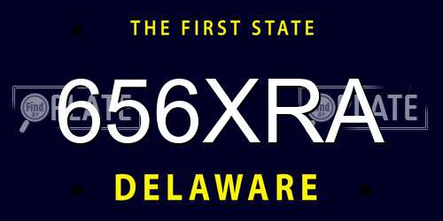 656XRA Delaware License Plate