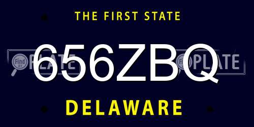656ZBQ Delaware License Plate
