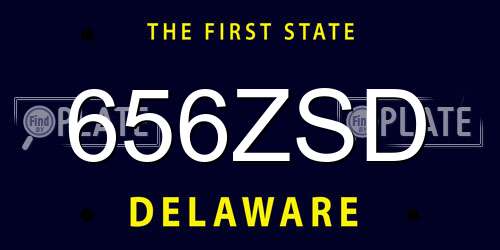 656ZSD Delaware License Plate