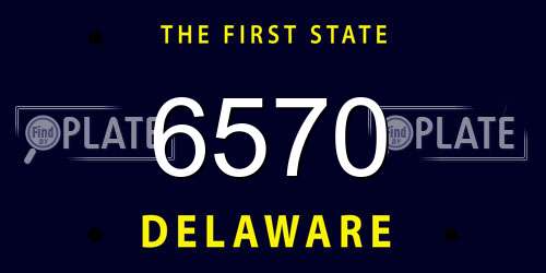 6570 Delaware License Plate