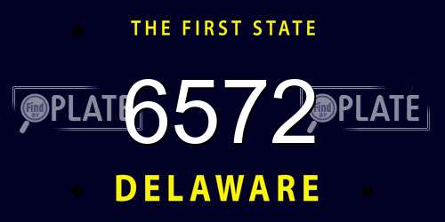 6572 Delaware License Plate