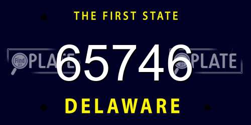 65746 Delaware License Plate