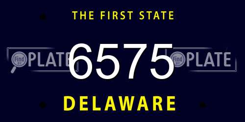 6575 Delaware License Plate