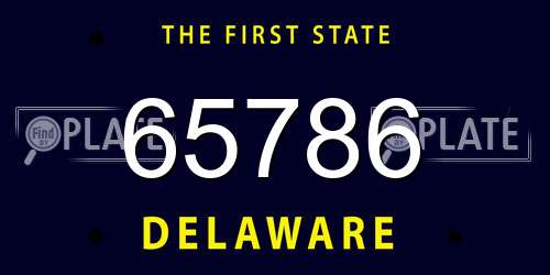 65786 Delaware License Plate