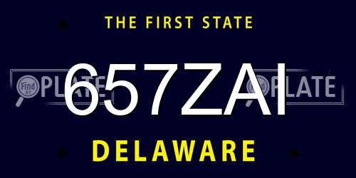 657ZAI Delaware License Plate