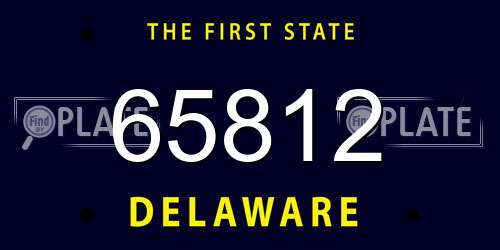 65812 Delaware License Plate