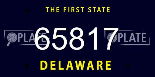 65817 Delaware License Plate