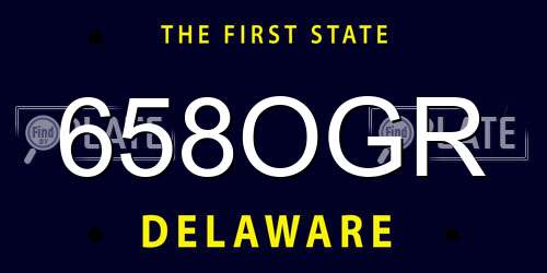 658OGR Delaware License Plate