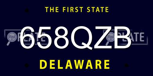 658QZB Delaware License Plate