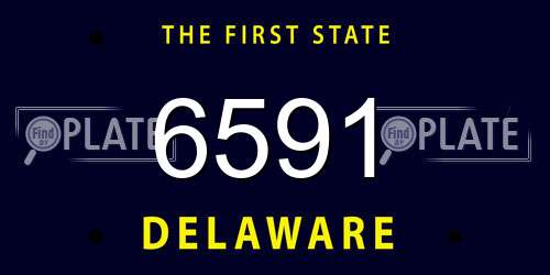 6591 Delaware License Plate