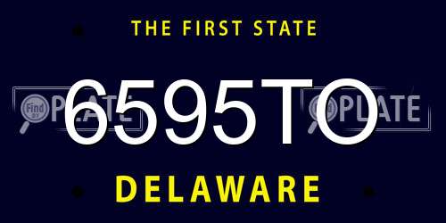 6595TO Delaware License Plate
