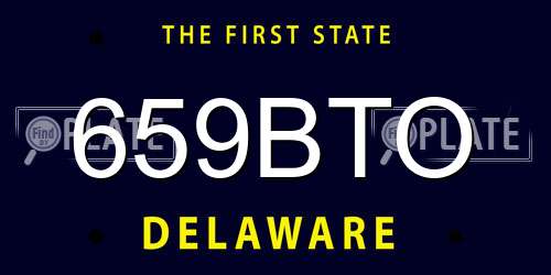 659BTO Delaware License Plate