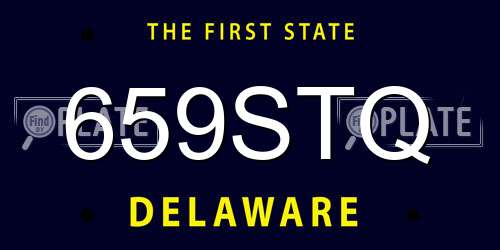 659STQ Delaware License Plate