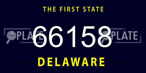 66158 Delaware License Plate