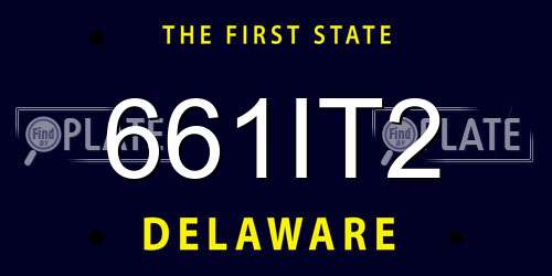 661IT2 Delaware License Plate