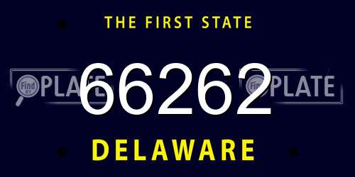 66262 Delaware License Plate