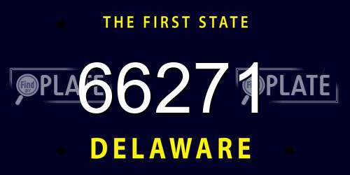 66271 Delaware License Plate