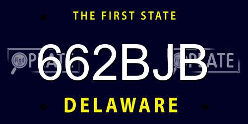 662BJB Delaware License Plate