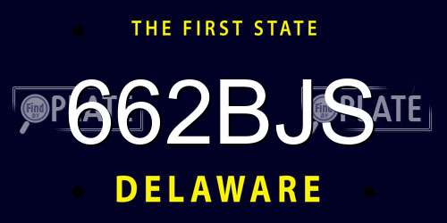 662BJS Delaware License Plate